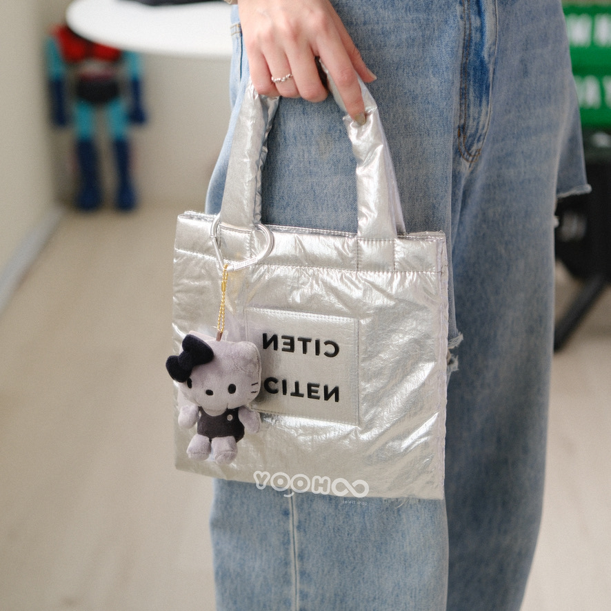 預購┃日本 CITEN 透明LOGO 雙層 小托特包 蓬鬆感