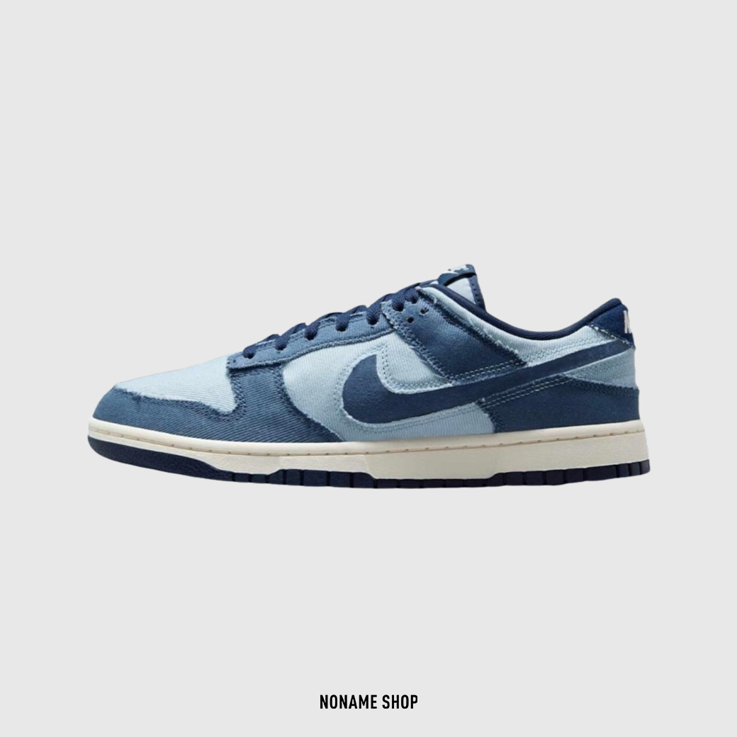 NIKE DUNK LOW RETRO SE "BLUE DENIM" 不修邊 牛仔 丹寧 拼接 休閒鞋 (男款)