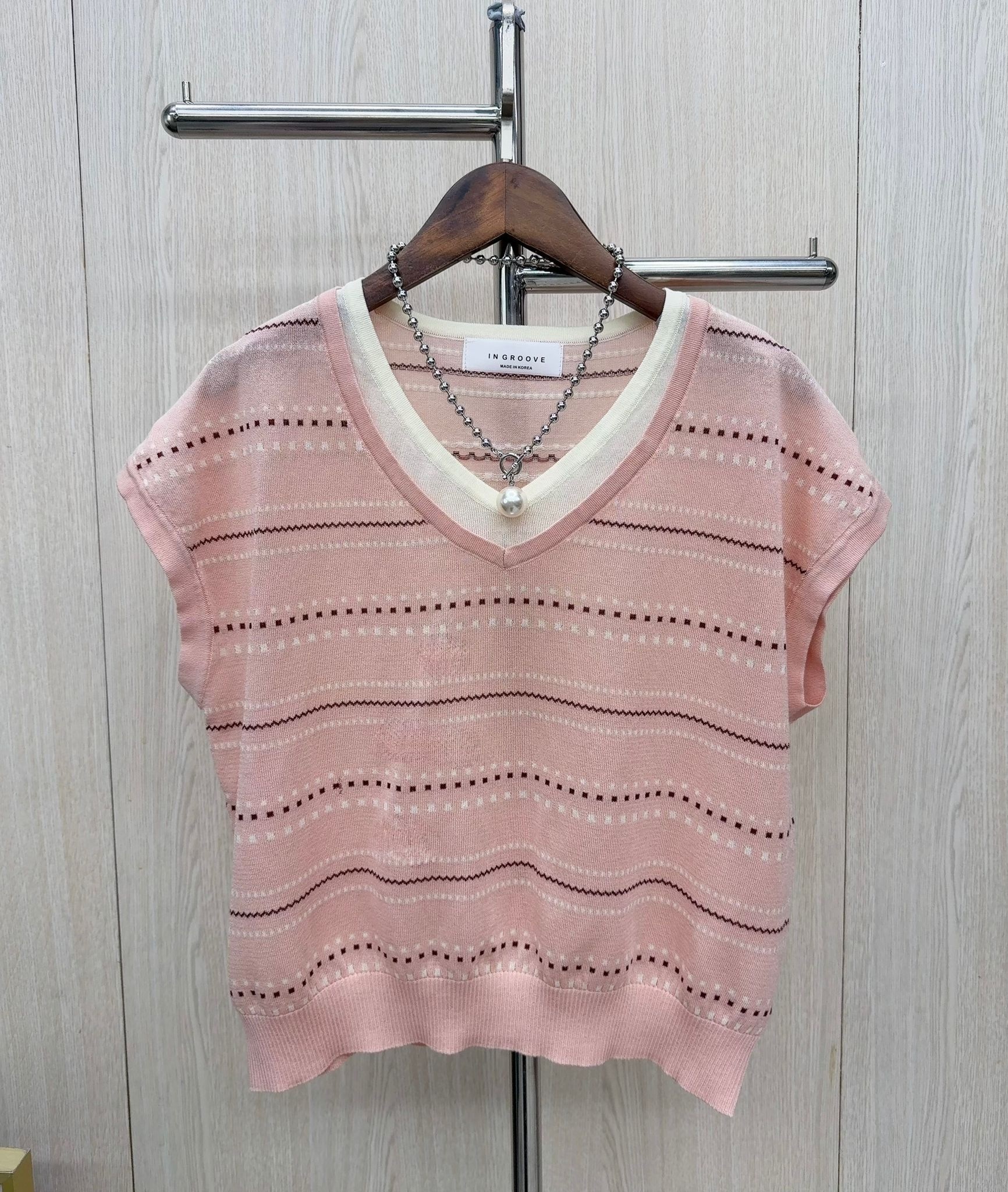 韓國高質假兩件線料top~101F