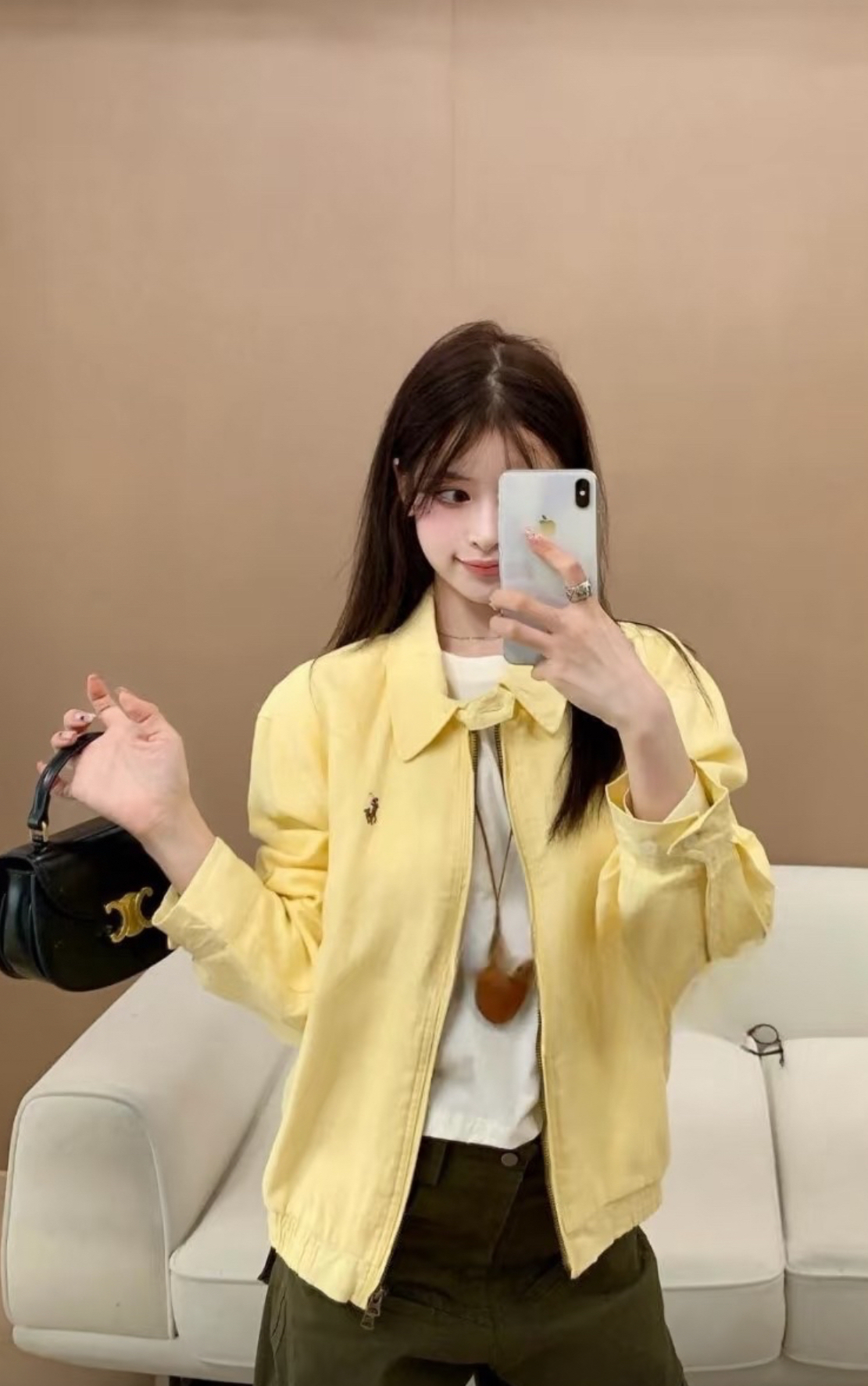 CELINE BESACE CLEA 亮面牛皮革 迷你型手袋 黑色