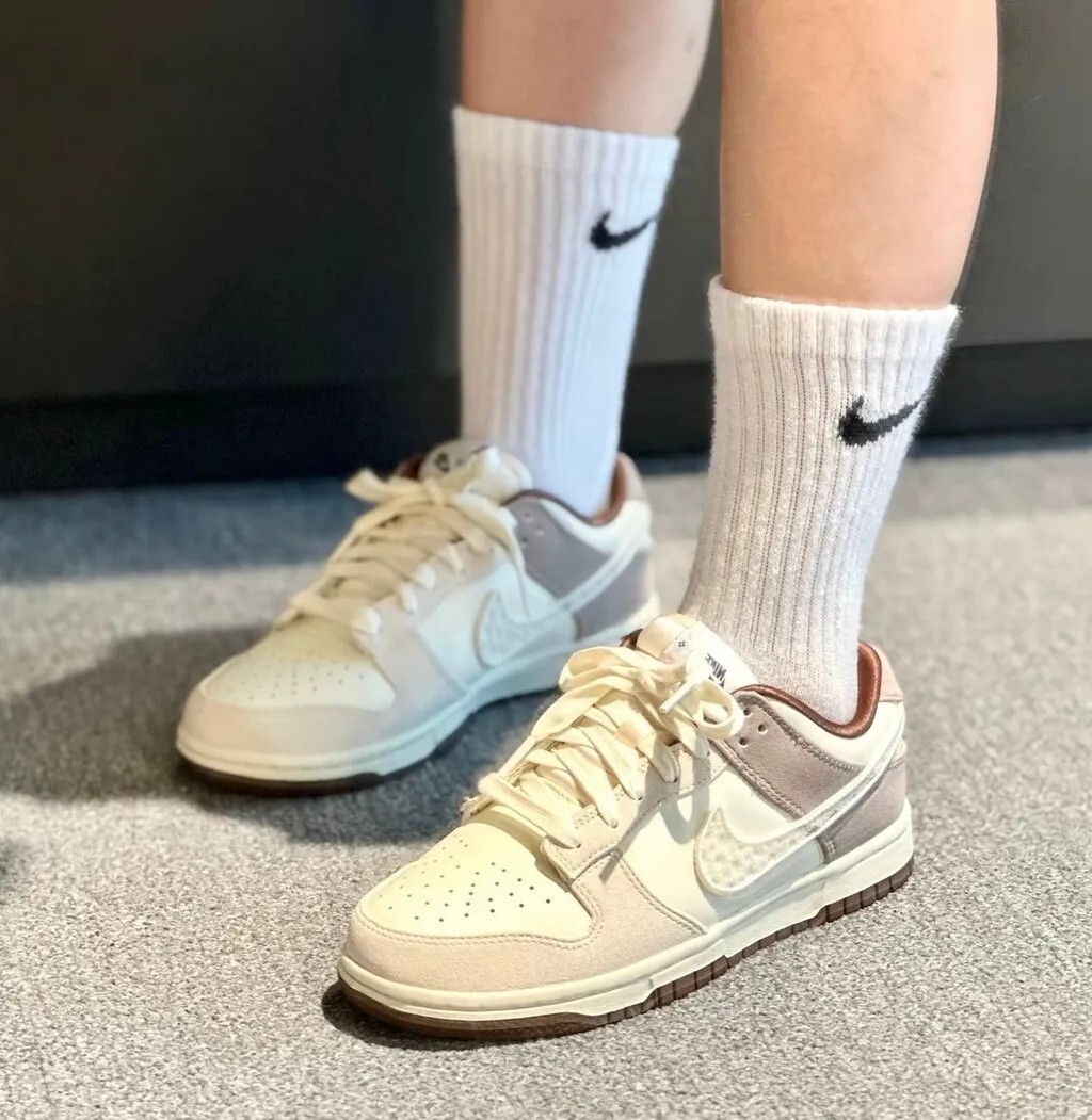 KTQ STORE ‧ Nike Dunk Low Crochet Swoosh 蕾絲花紋米白 IH7353-010