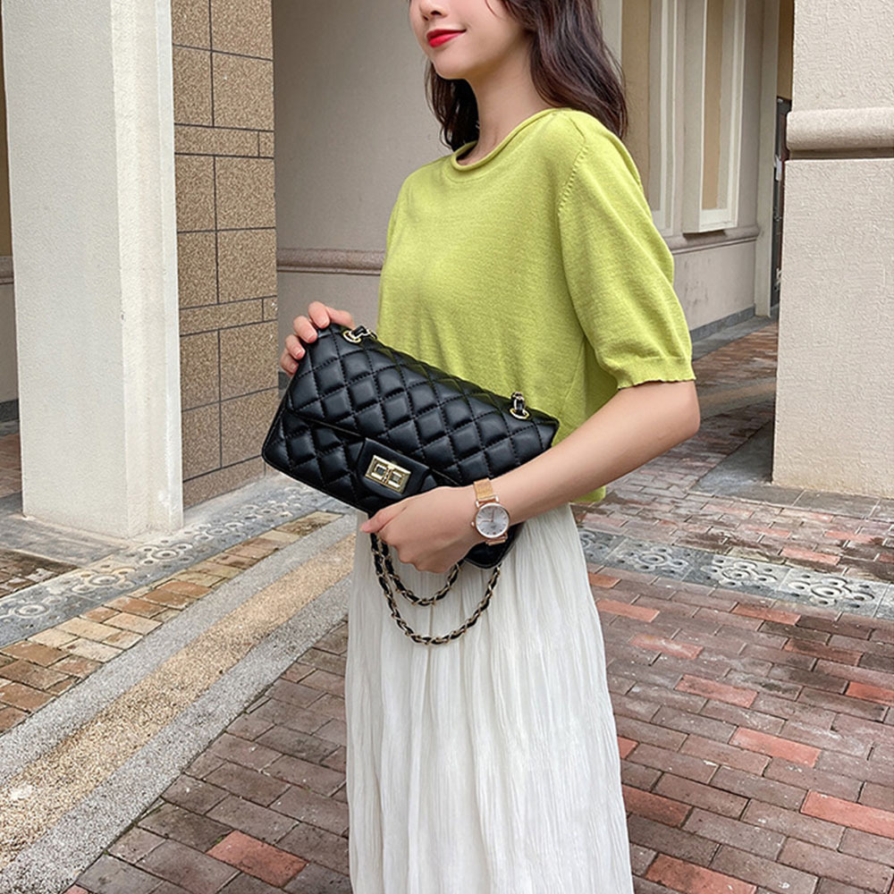 包包 女包 鏈條包 高品質 小香風包包 腋下包 肩背包 斜背包 百搭包包 名牌包包 菱格鏈條包 鏈條包大容量 285