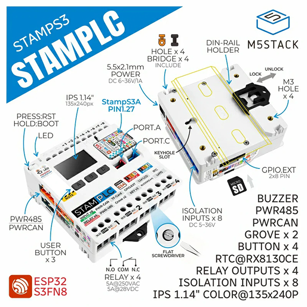 M5Stack StamPLC