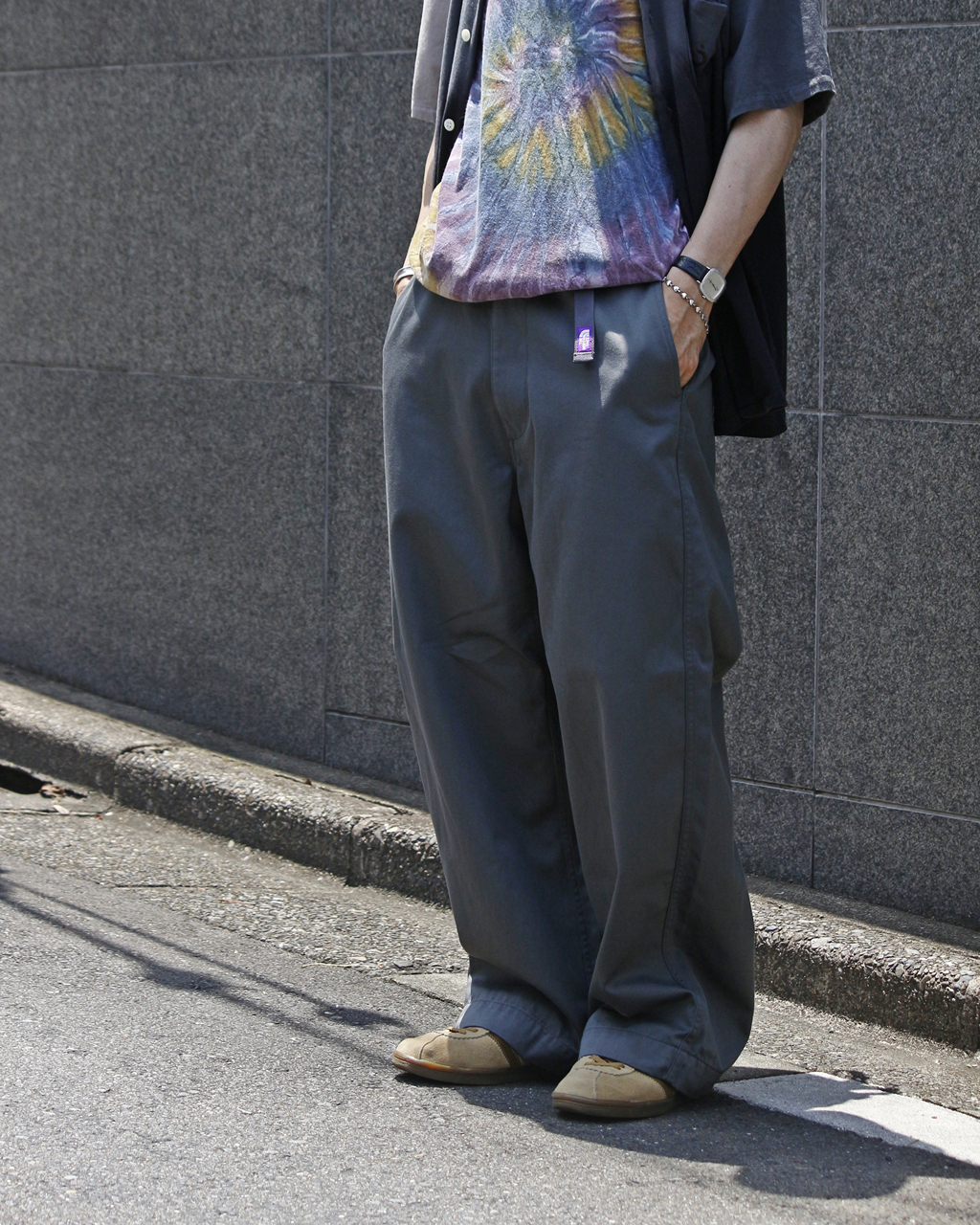『代購+現貨商品』2025AW THE NORTH FACE LABEL 紫標 Chino Wide Straight Field Pants 直筒 括腿 寬鬆 長褲 工作褲 現貨 N25SC093