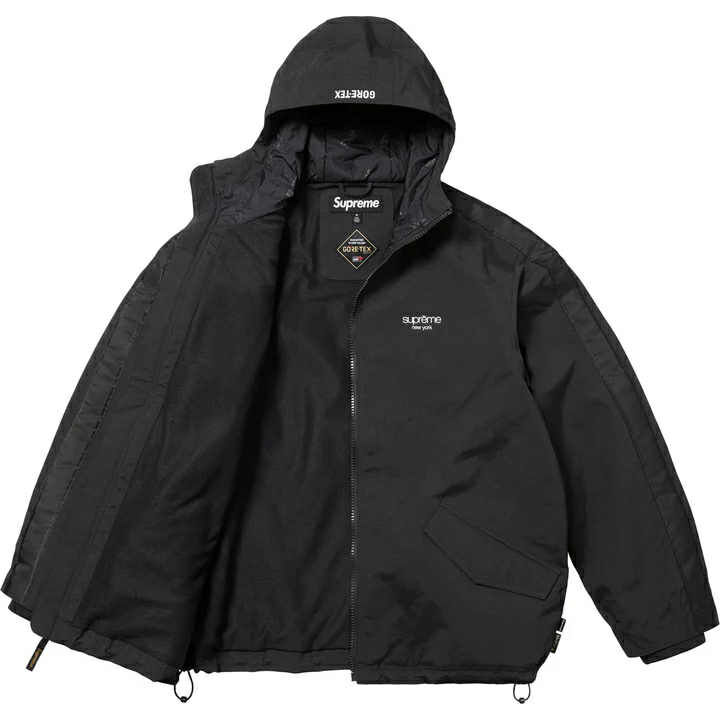 Supreme GORE-TEX Stripe Hooded Jacket (Black)