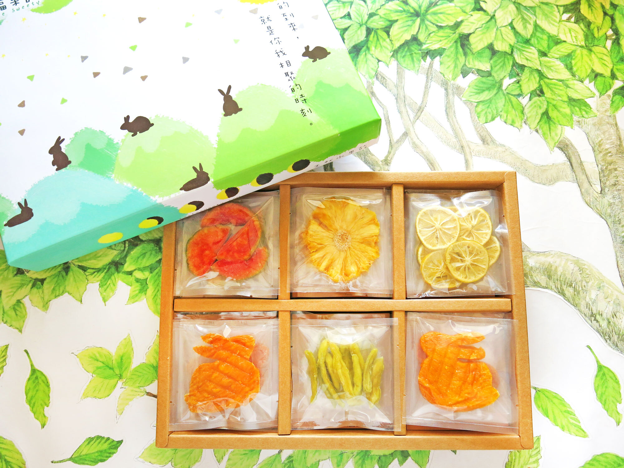 中秋柚子熊水果乾禮盒6格(12入/18入/24入)