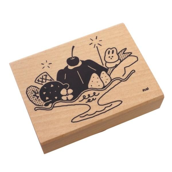 【kodomo no kao】I Love Stamp 木頭印章 果凍裝飾：1540-003