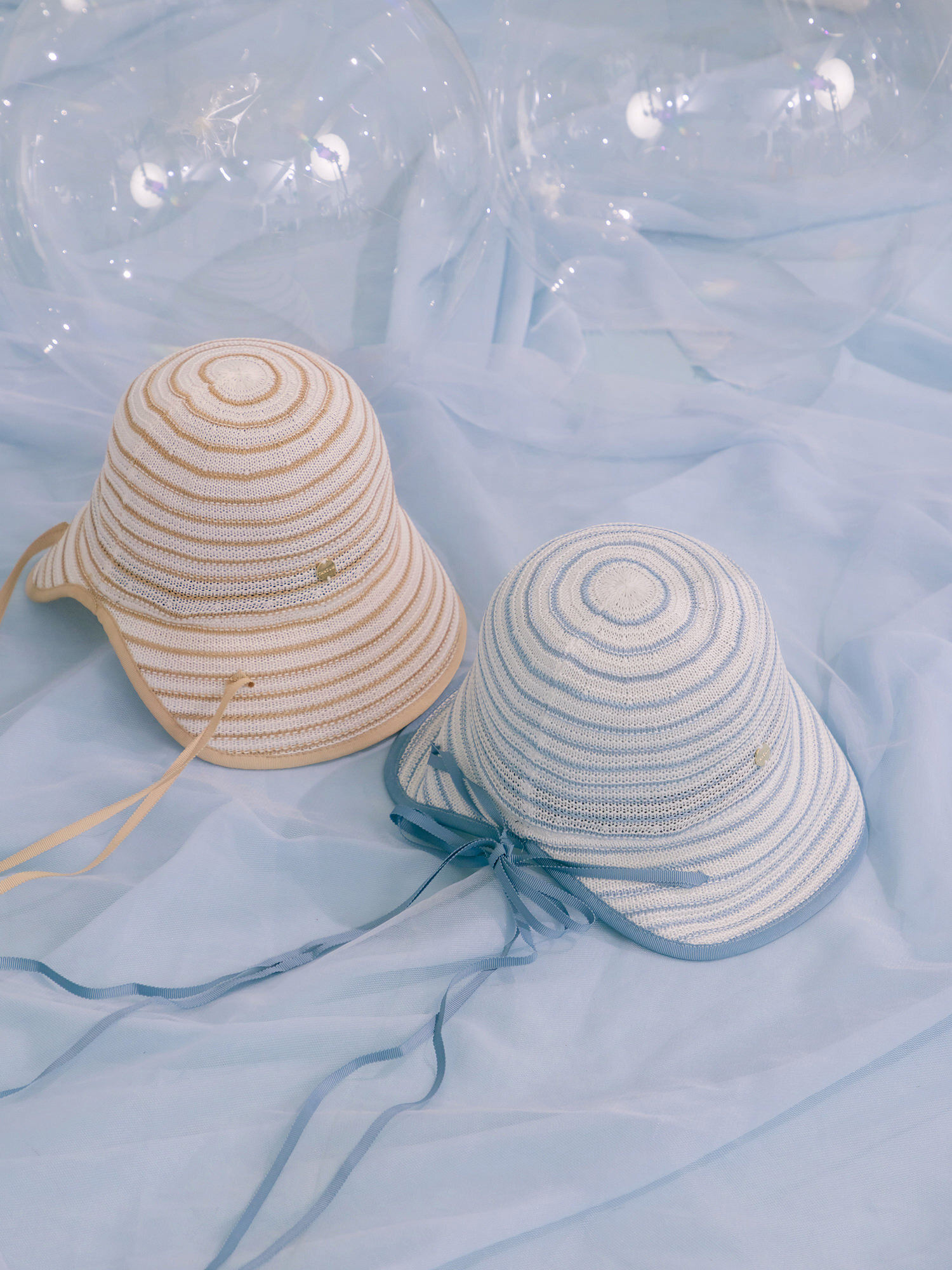 無人區入場卷。MUCHAT手作撞色蝶結綁帶編織漁夫帽 (卡)