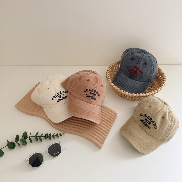 水洗英字鴨舌帽