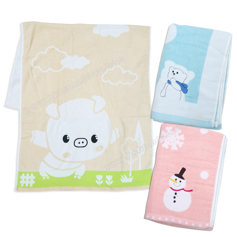 動物印花厚身浴巾