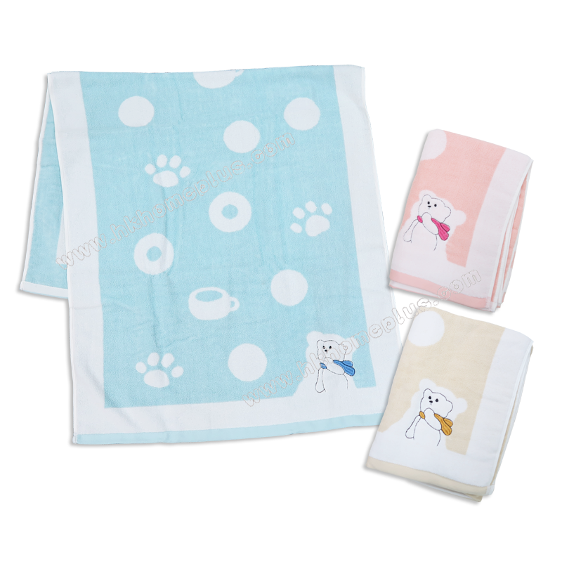 動物印花厚身浴巾