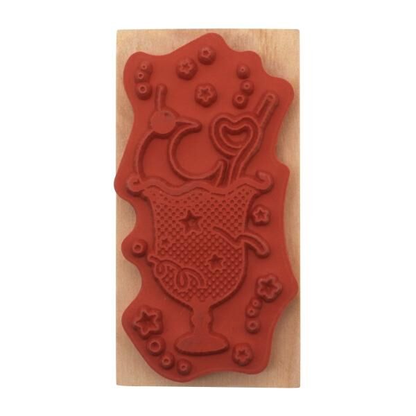 【kodomo no kao】I Love Stamp 木頭印章 月亮蘇打：1535-029