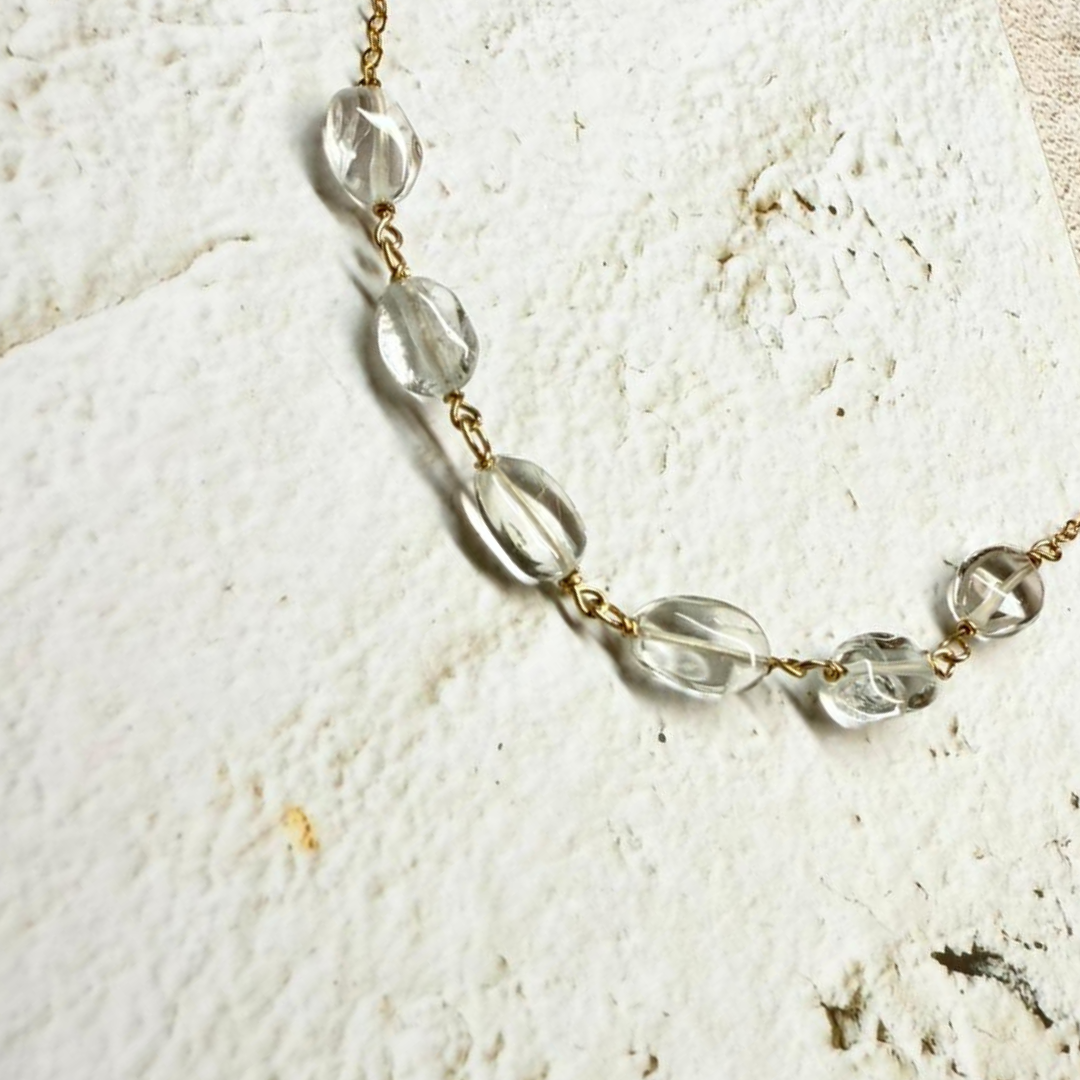 【現貨】全人手手工繞線手鍊 • 海藍寶 B款