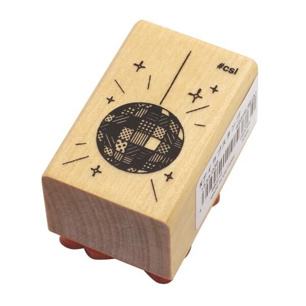【kodomo no kao】I Love Stamp 木頭印章 鏡面球：1533-036