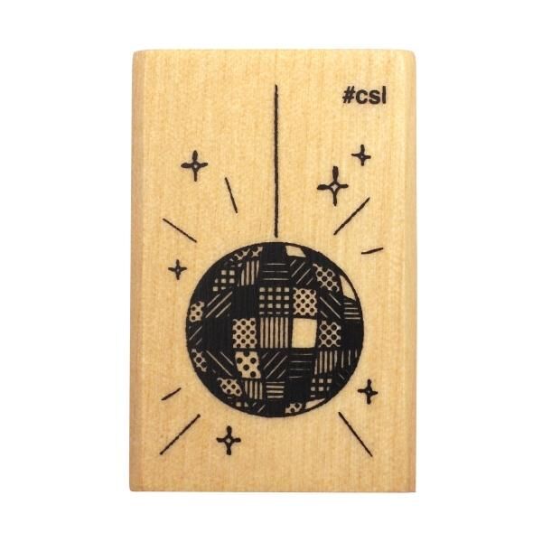 【kodomo no kao】I Love Stamp 木頭印章 鏡面球：1533-036