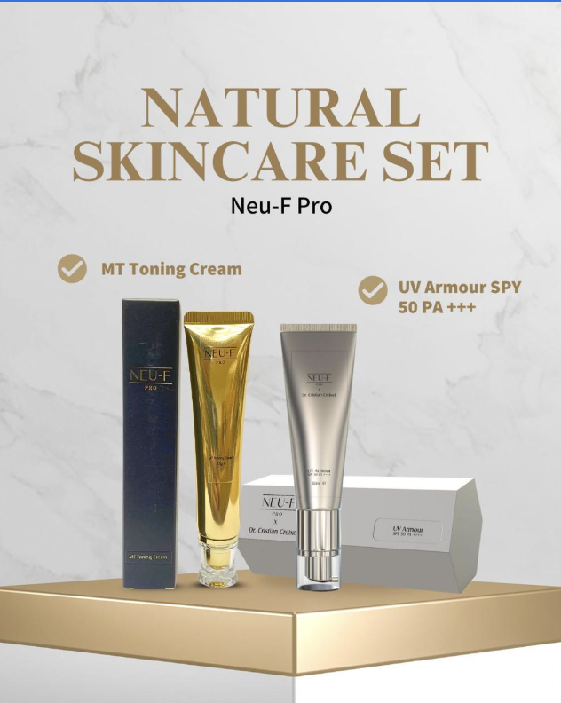 Neu-F Pro X Dr. Cristian Creixell Pro MT Toning Cream  +  UV Armour SPF 50 PA  ++++