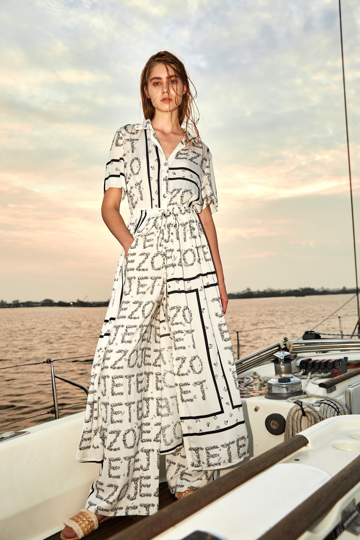 BC1EB065E1 天空之城-法式海洋襯衫連衣裙罩衫 ( 附防走光襯裙 / 一衣兩穿 )