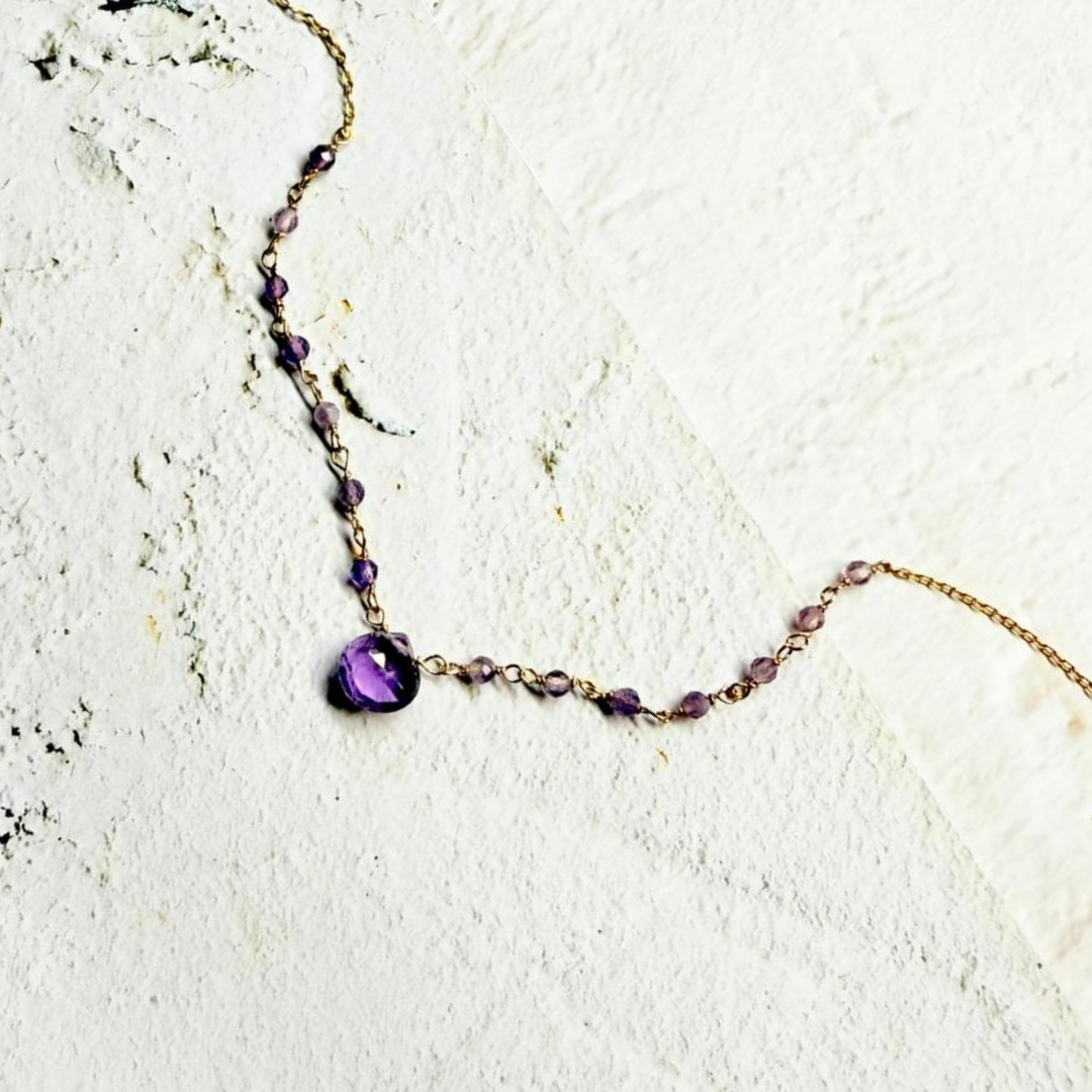 全人手手工繞線手鍊 • 紫水晶 A款