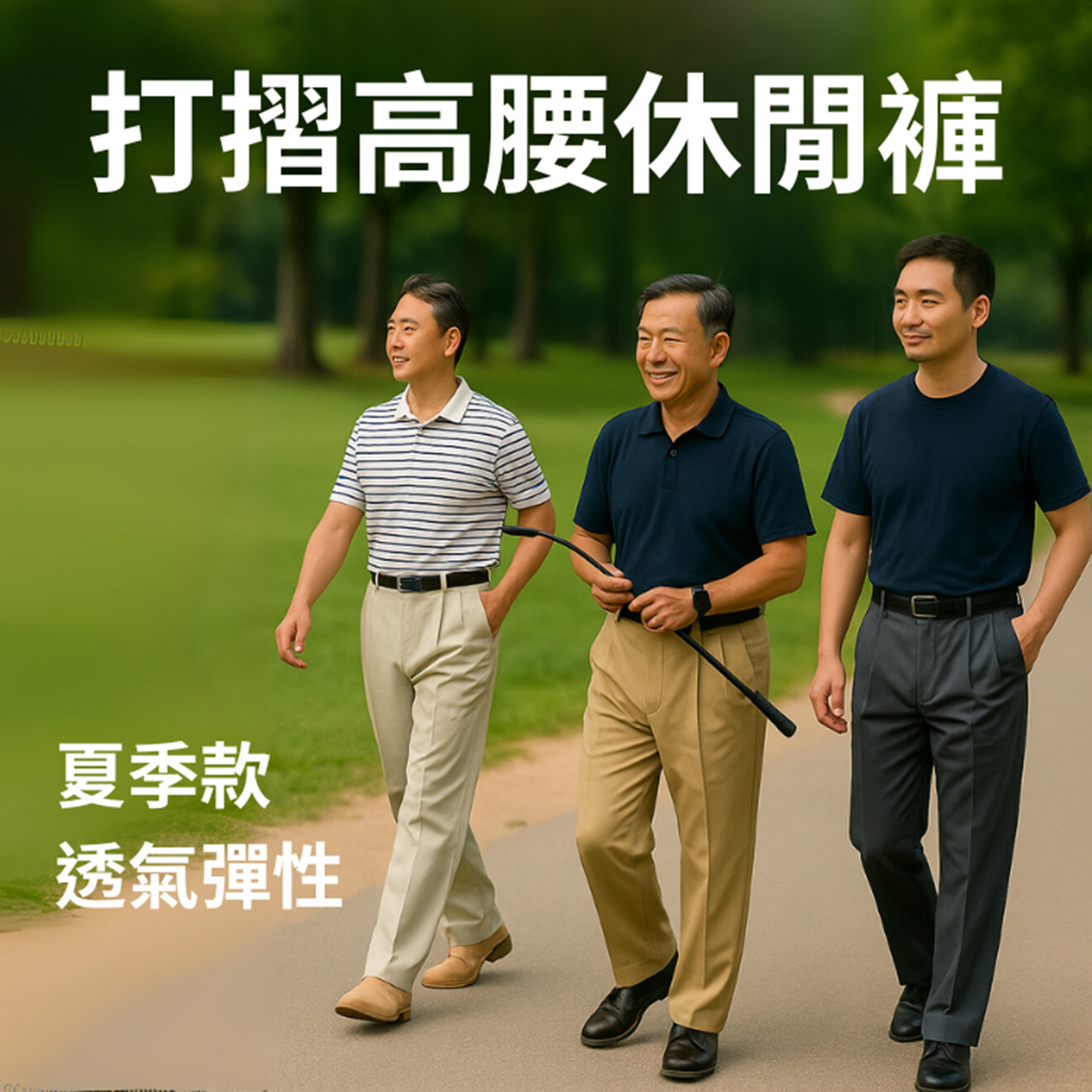 夏季薄款~打摺高腰休閒褲