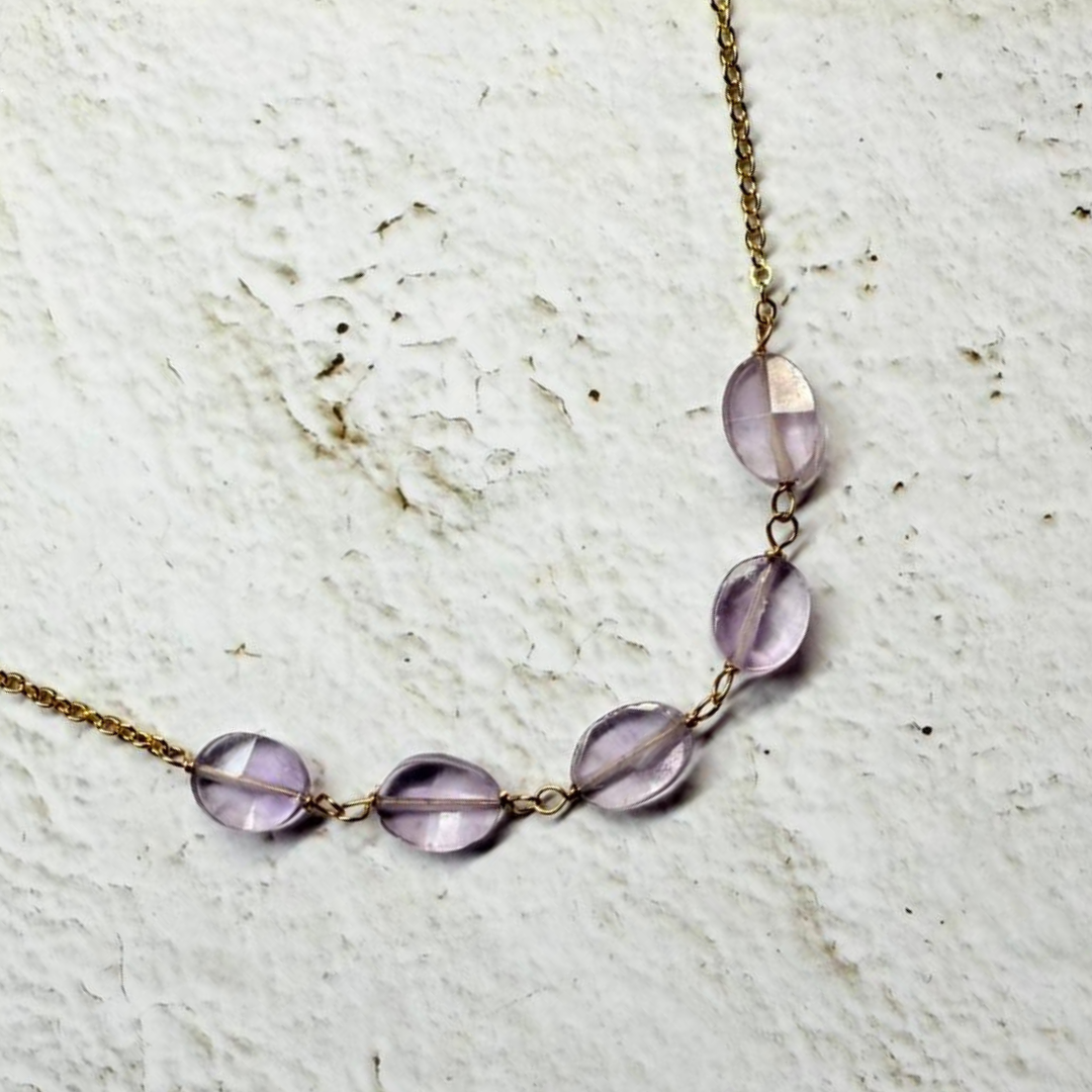 【現貨】全人手手工繞線手鍊 • 紫水晶 B款