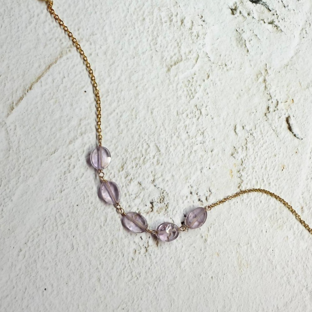 【現貨】全人手手工繞線手鍊 • 紫水晶 B款