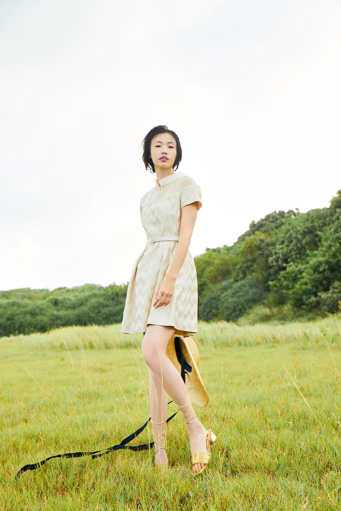 BC1EE117E1 天空之城壓褶連衣裙洋 (附腰帶)