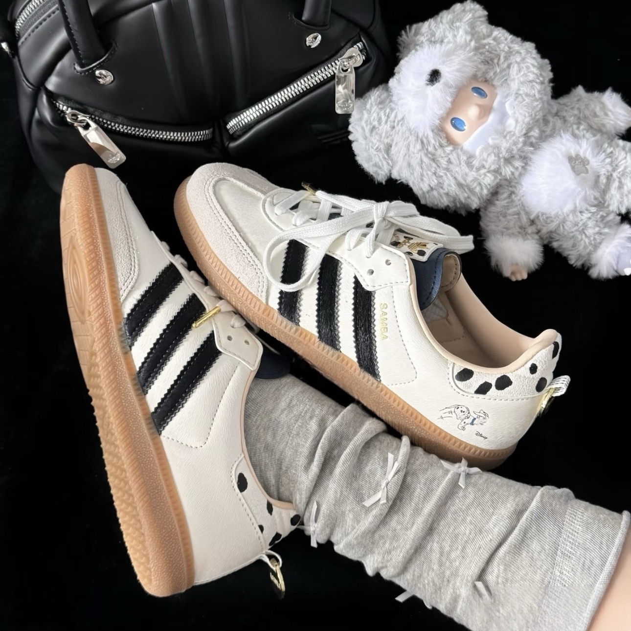 ADIDAS ORIGINALS SAMBA OG x 101忠狗 白黑 休閒鞋 迪士尼 愛迪達 男女同款 KJ5990