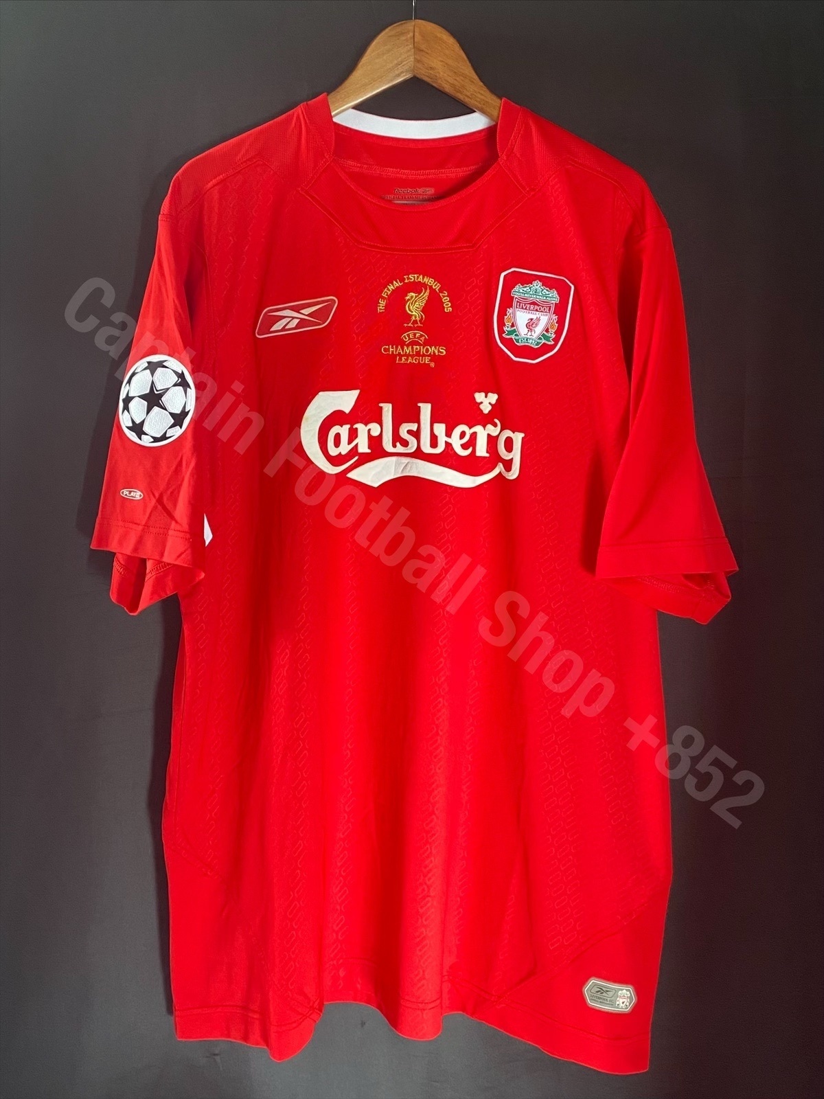 Liverpool 2005-2005 UEFA Champions League Final Reebok Home Shirt #8 GERRARD