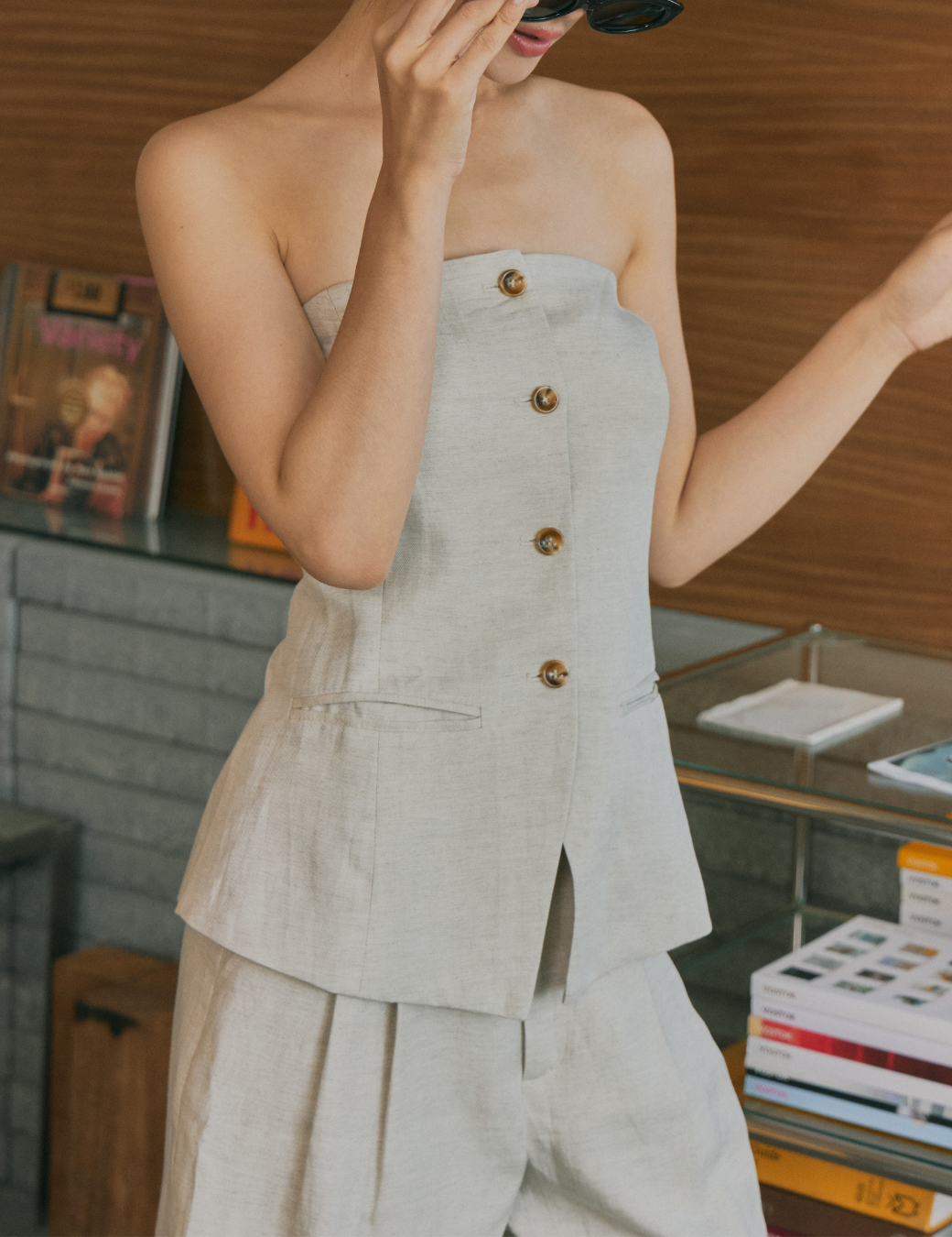 西裝排扣平口上衣（3尺寸）