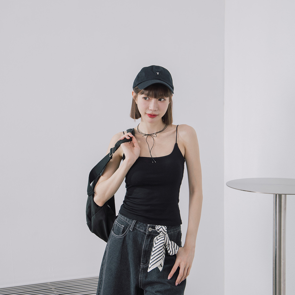 Cotton Bra Top Vest with Hollow Back Design (Sold in Five Colors)【01041918】in stock+pre-order