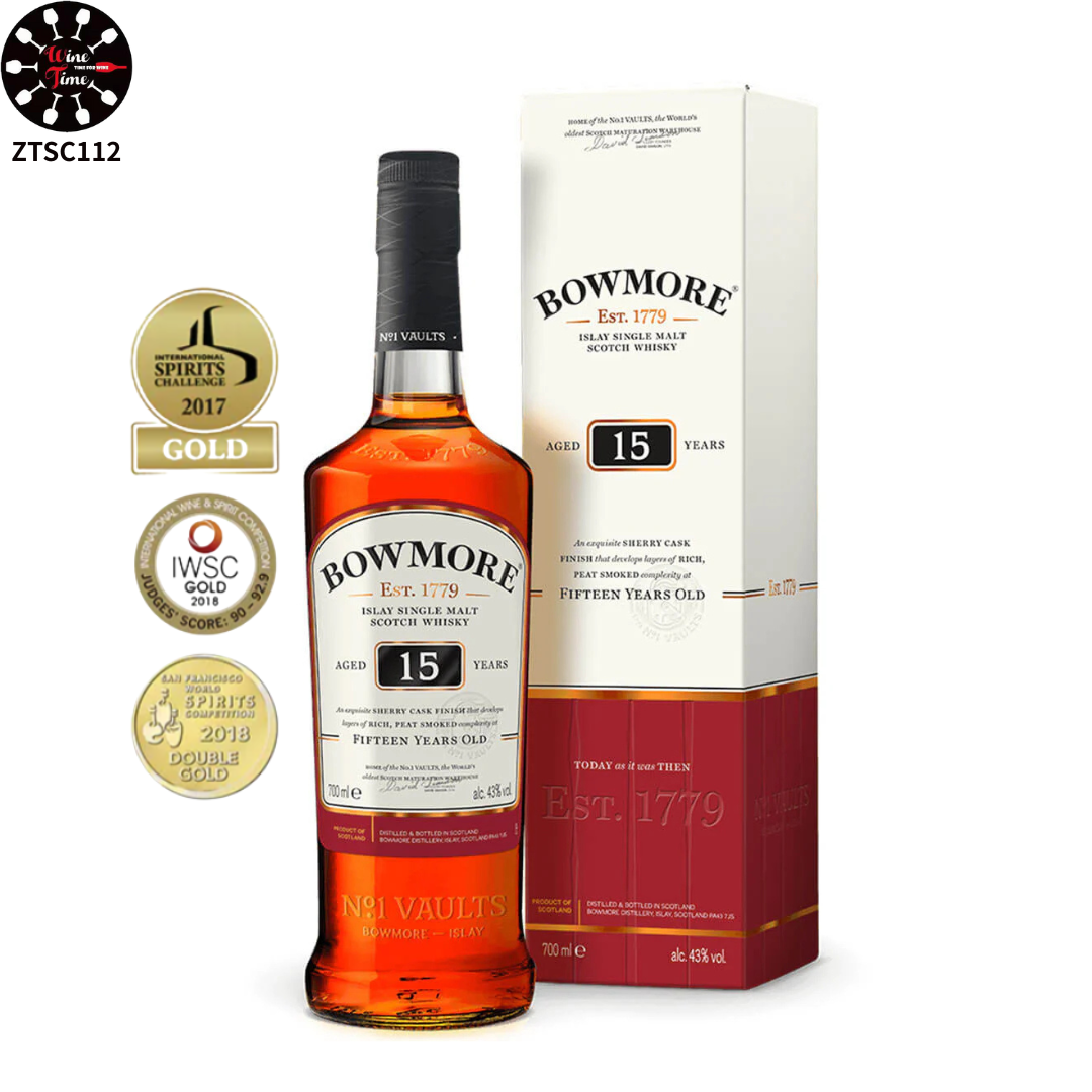 Bowmore 15 Years Old Sherry Cask Single Malt  Scotch Whisky 700ml