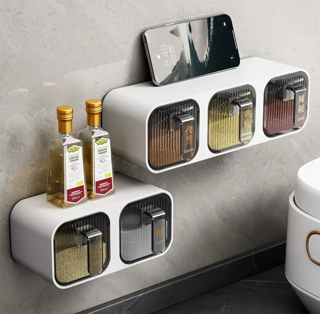 免打孔壁掛式調味罐套組