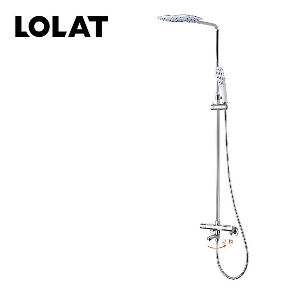 LOLAT恆溫大淋浴花灑水龍頭組-鉻色STN1761K