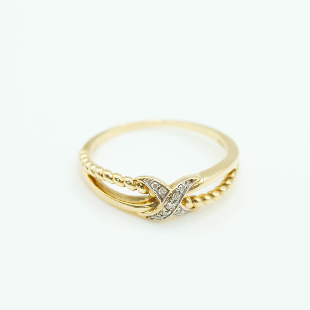 尚美款設計鑽戒 D0.06/18k