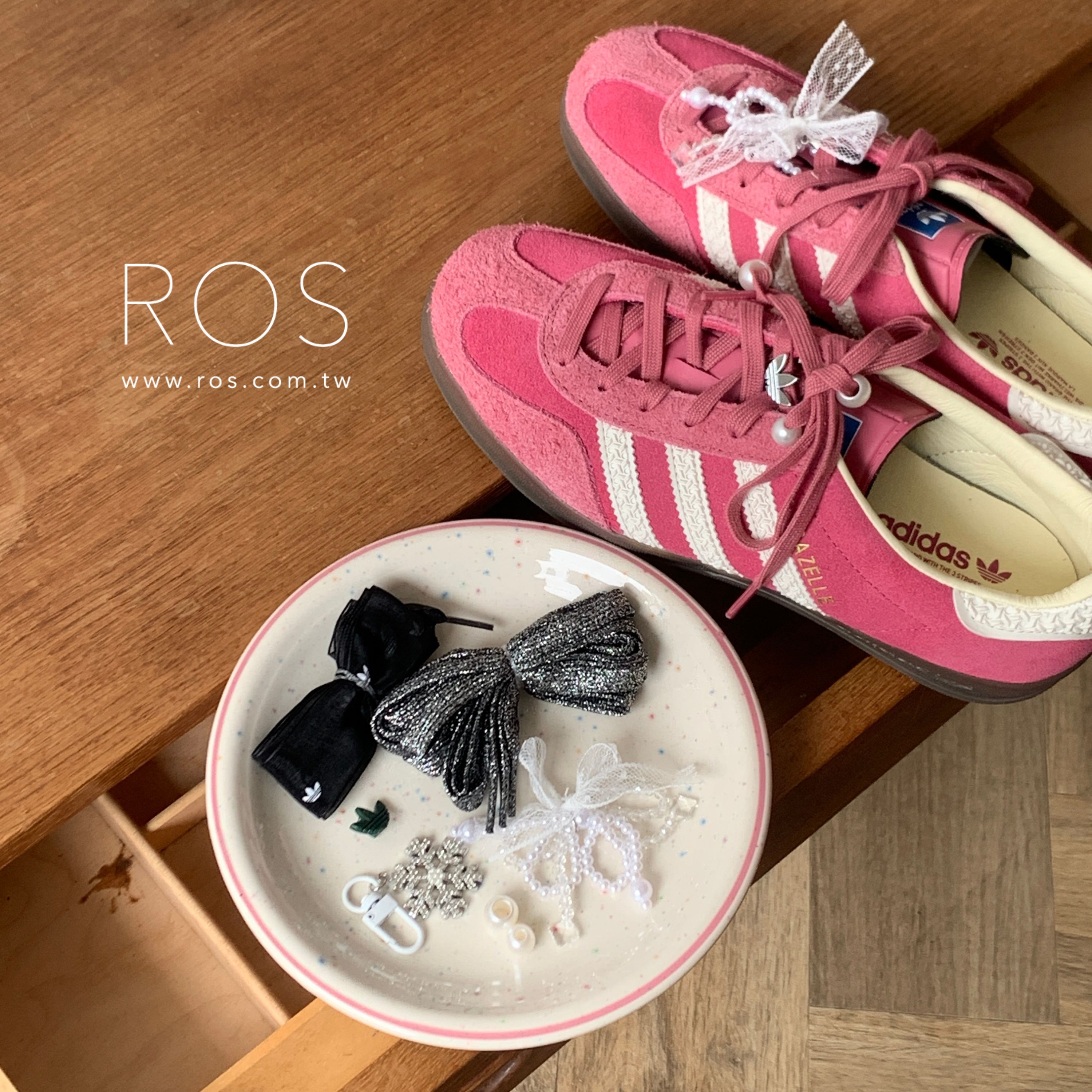 Adidas Originals 蕾絲混紗珍珠鞋帶組