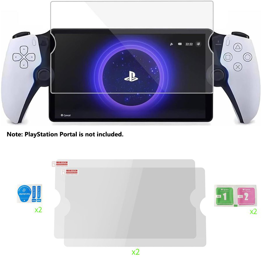 PS5 DOBE Portal 9H玻璃保護貼 2入