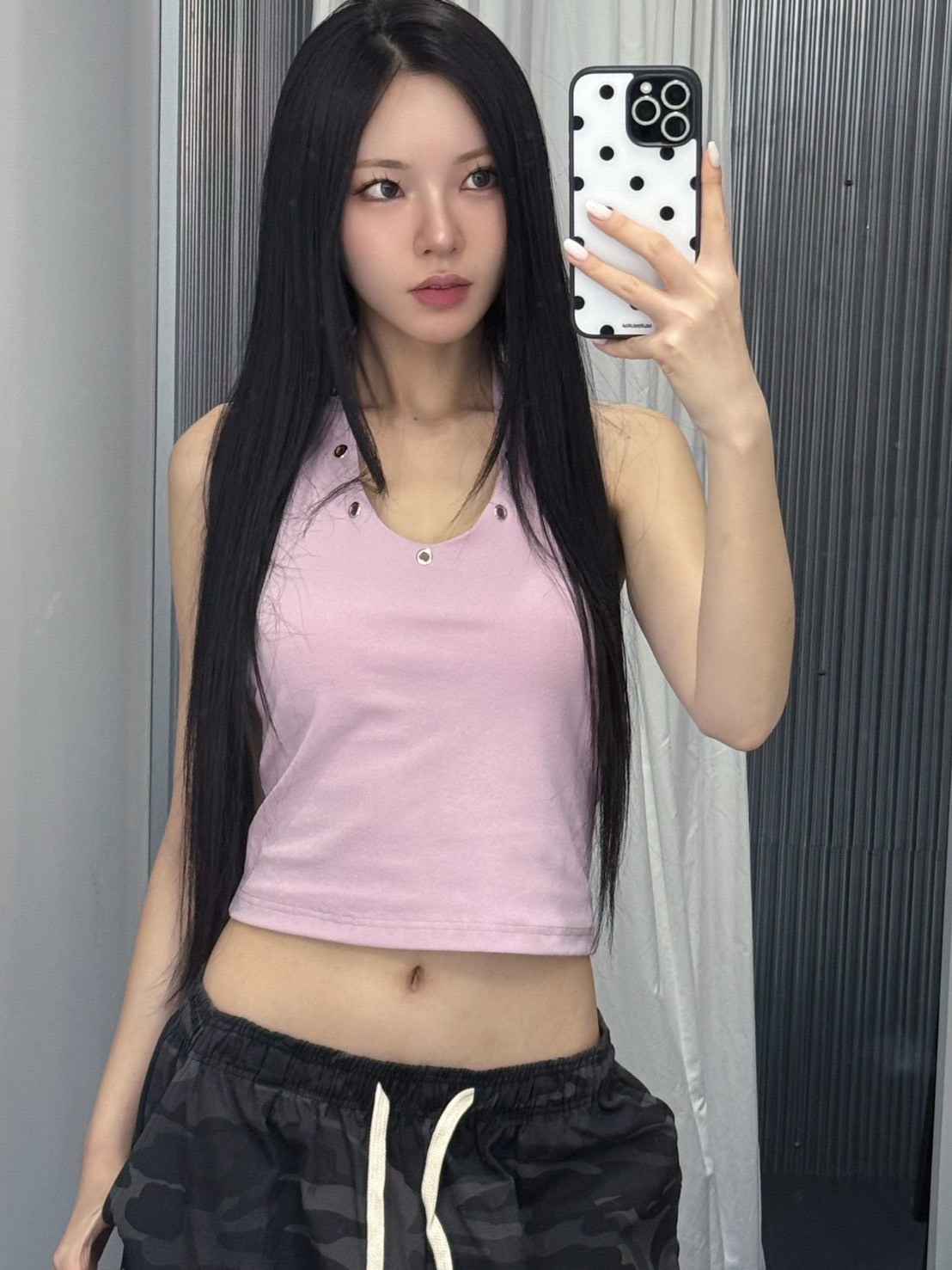 現貨! 9.amez project 系列 Sexy back halter bra top 銀圈繞脖背心(Pink)