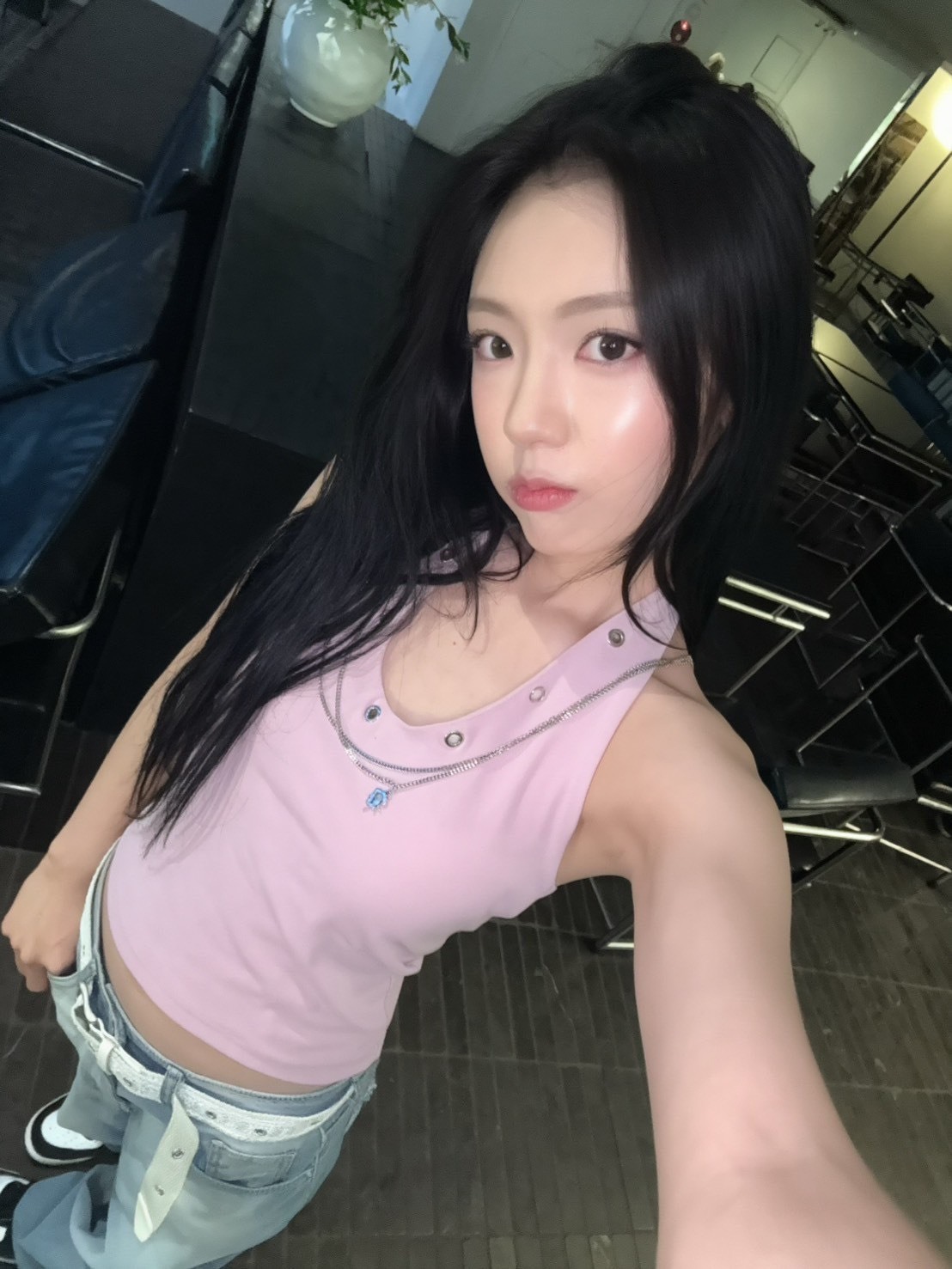 現貨! 9.amez project 系列 Sexy back halter bra top 銀圈繞脖背心(Pink)