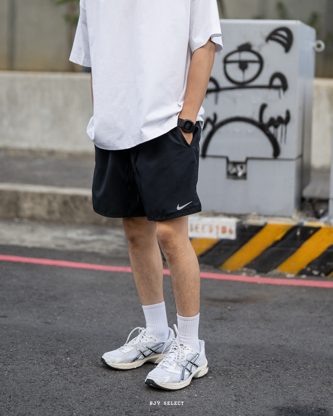 #現貨 NIKE DRY 膝上褲 慢跑短褲  反光 小LOGO 抽繩運動短褲 CZ9069-010 黑 二合一內襯款 DV9358-010 黑