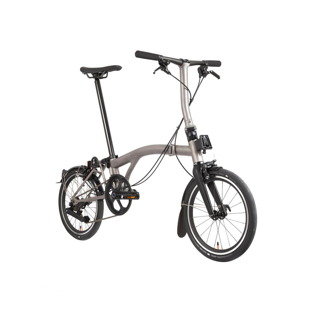 Brompton T Line Explore 12速摺車 - Blasted Titanium