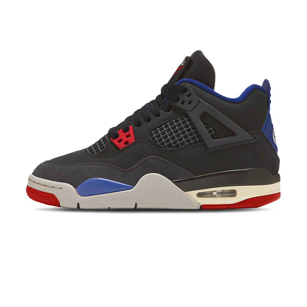 Nike Air Jordan 4 Retro OG 大童 黑藍紅灰色 麂皮 AJ4 運動 休閒鞋 IB4171-003