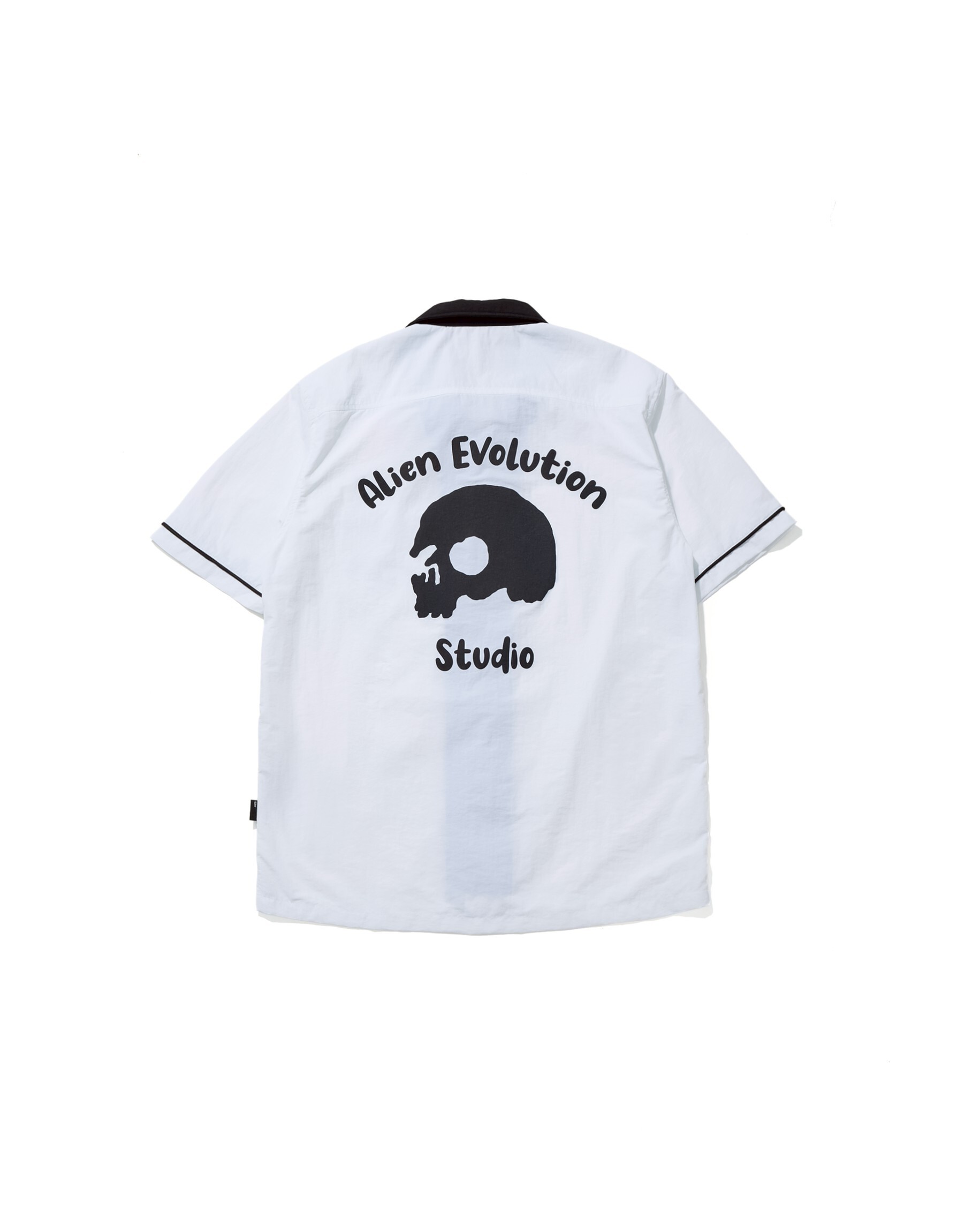 AES SKULL LOGO NYLON HAWAIIAN SHIRT