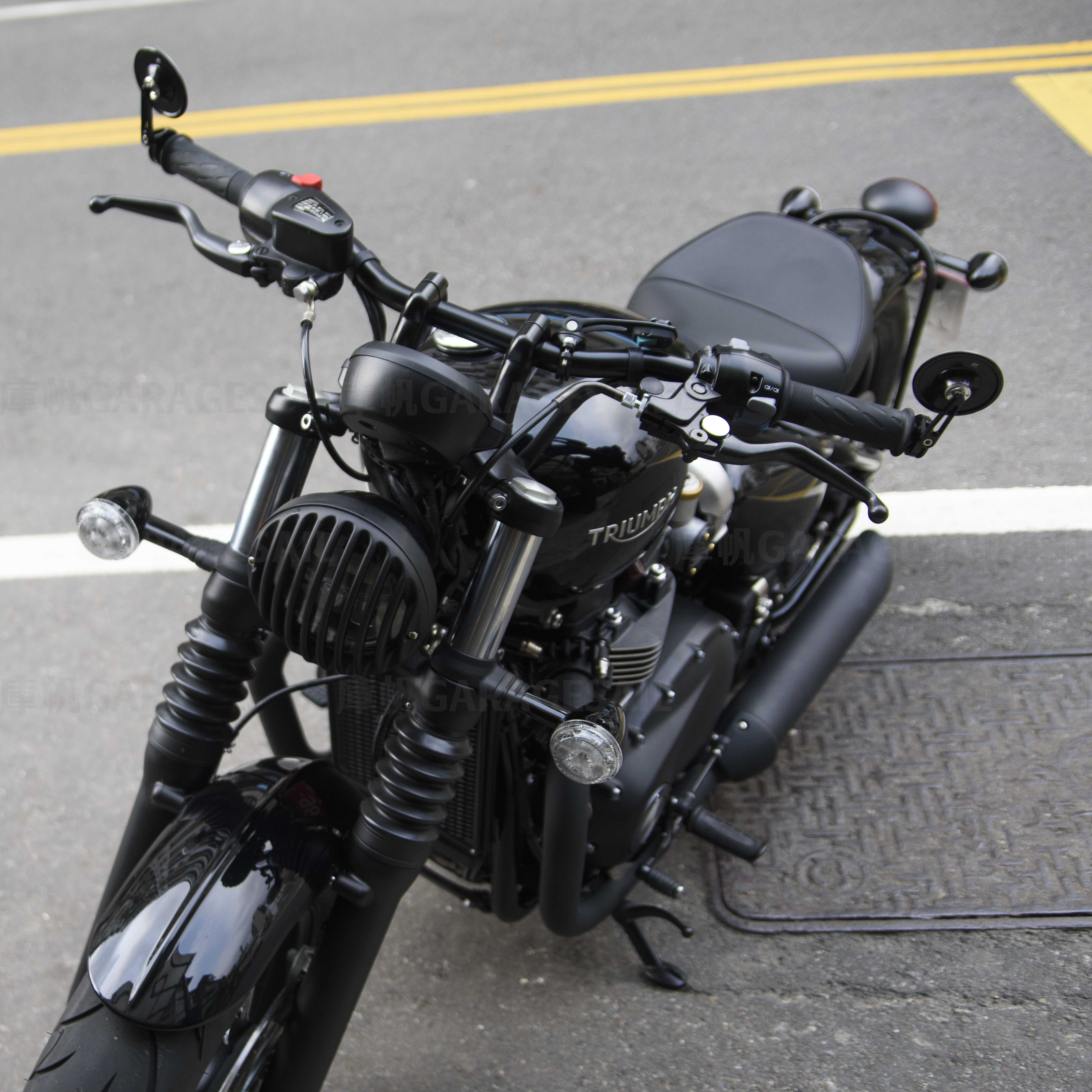 Motogadget 把手端 後照鏡 3吋圓 短桿