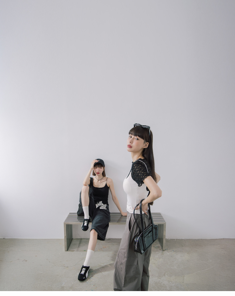 Low-rise cropped jeans with seams S/M/L【04120112】in stock+pre-order