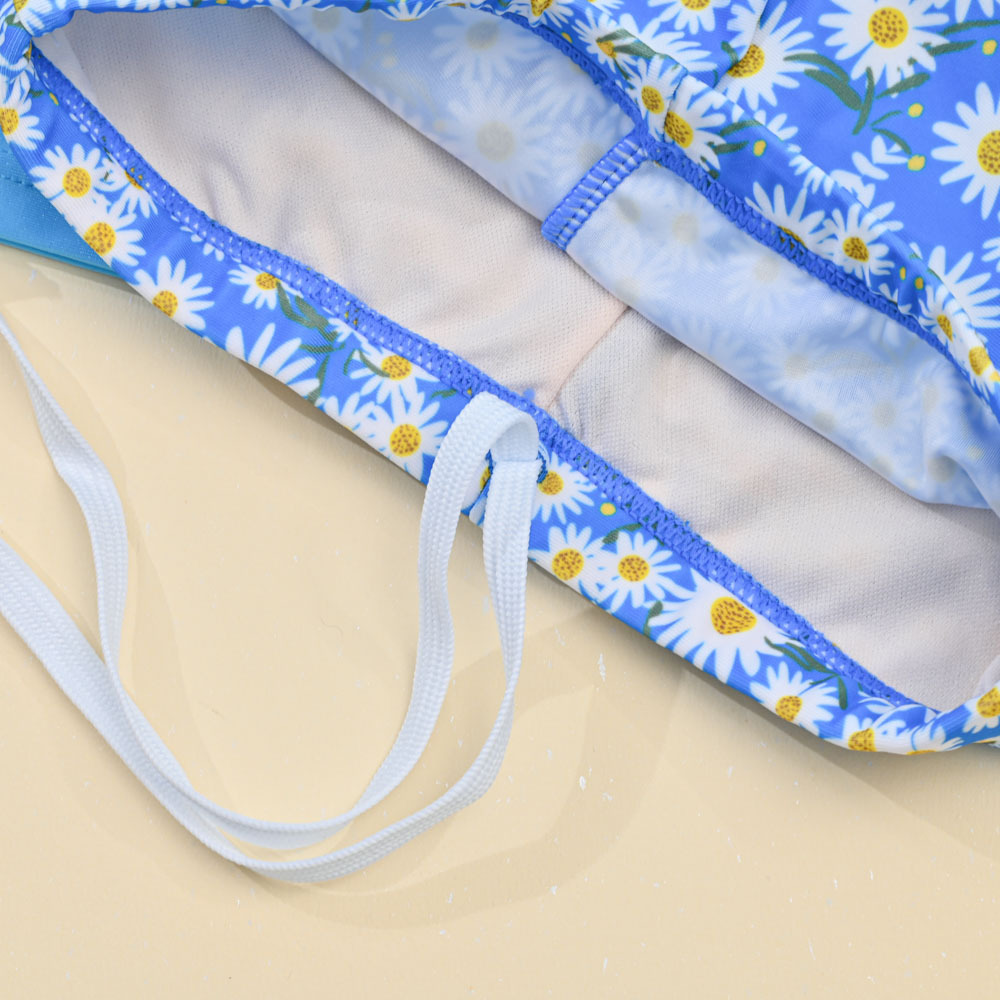 YG565-女童短袖兩件式褲裝-花