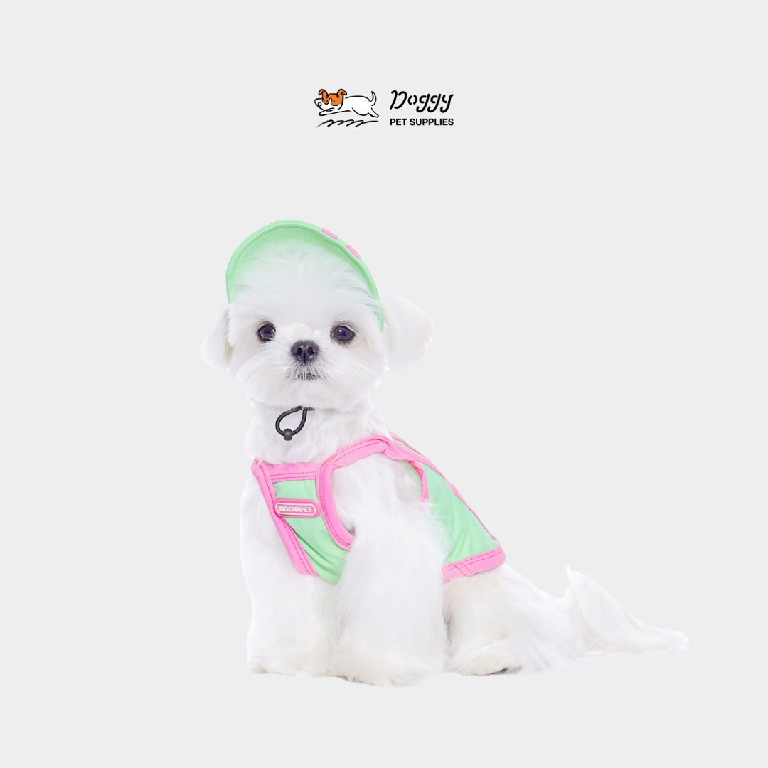 【 mookipet 】繽紛撞色涼感運動衣 - 帽子/衣服