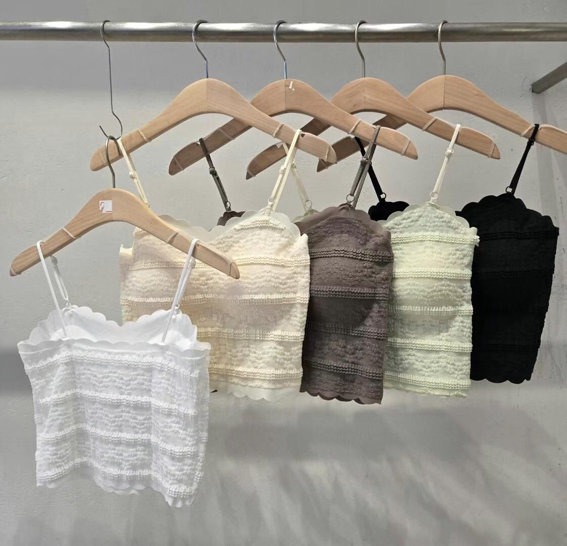 HP4580 可調吊帶花邊刺繡條紋BraTop  ($199/2pcs) *優惠碼不適用*