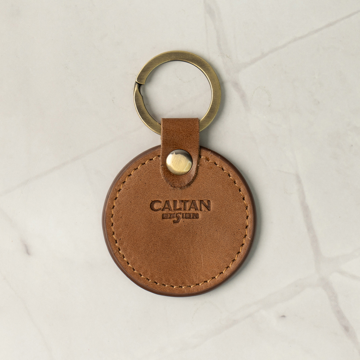 真皮小圓鑰匙圈-兩色(2089)