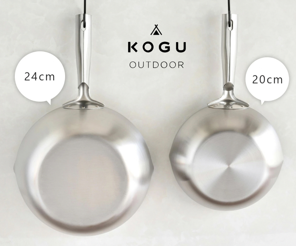 《下村企販・KOGU 》日本製304深型三層複合不鏽鋼單柄鍋 24cm