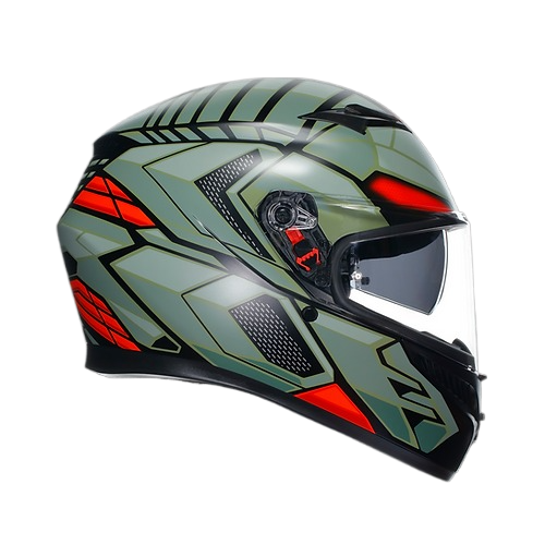 AGV K3 Decept 消光黑 綠 紅 彩繪 消光 內墨片 鴨尾